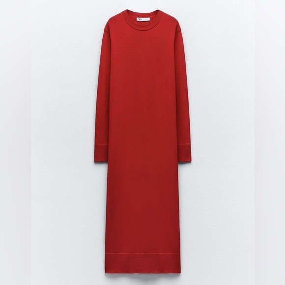 ZARA BLOGGER FAVORITE LONG KNIT DRESS - Picture 5 of 6